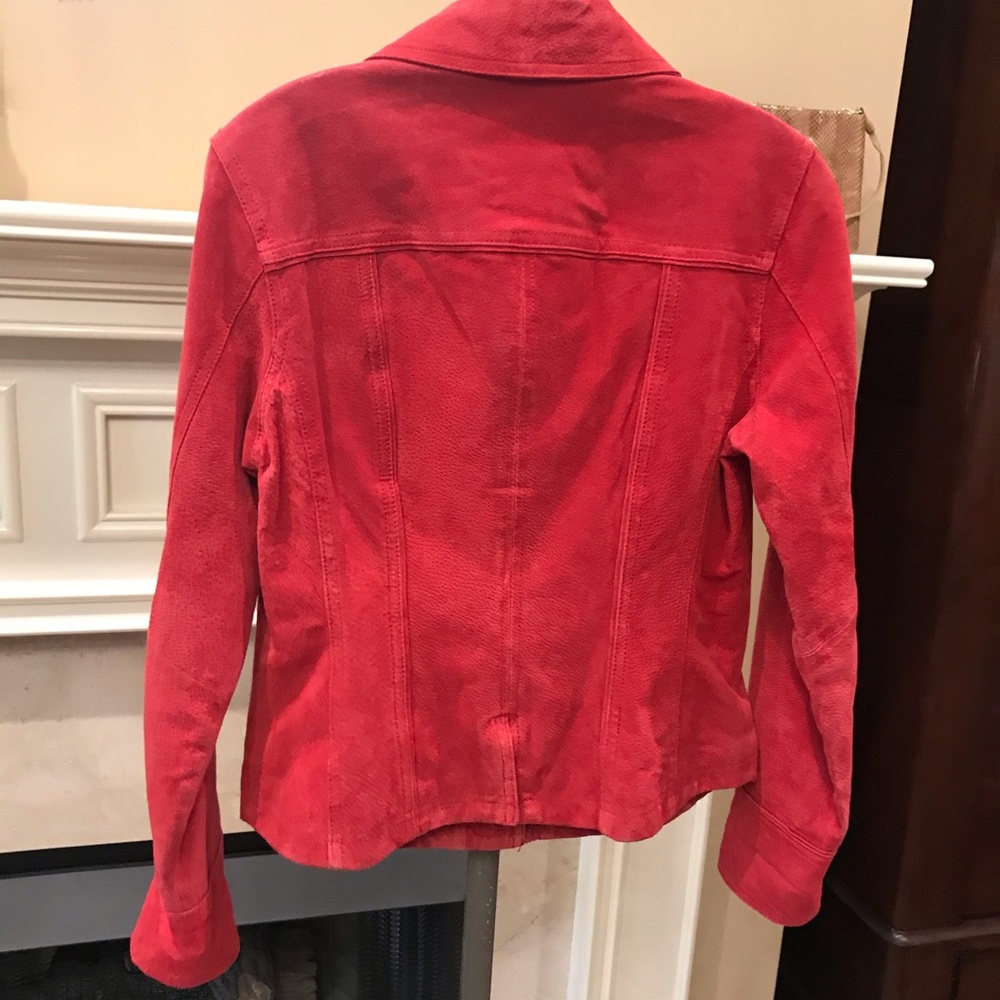 Lal Suede/Leather Red/Rust Jacket - image 7